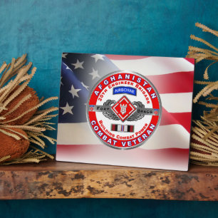 20th Engineer Brigade Afghanistan Veteran Plaque