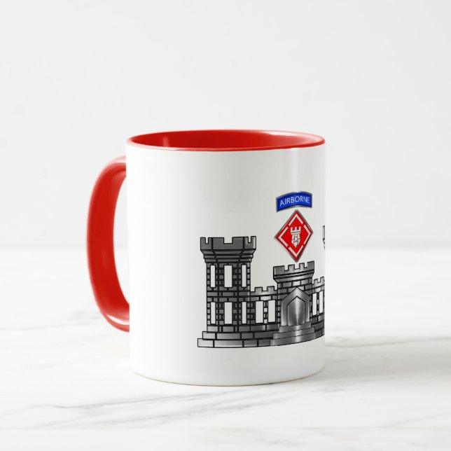 20th Engineer Brigade-Airborne Chrome Castle Mug (Front Left)