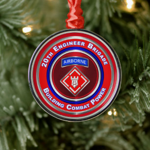 20th Engineer Brigade-Airborne Keepsake Christmas Metal Tree Decoration