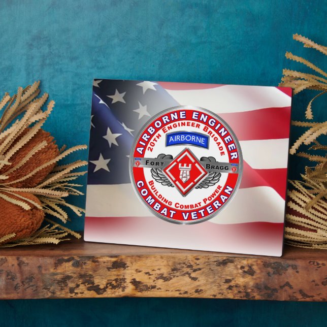 20th Engineer Brigade Combat Veteran Plaque (Side)