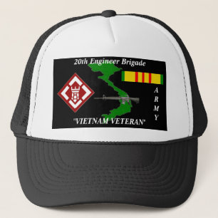 20th Engineers Brigade Vietnam Veteran Ball Caps