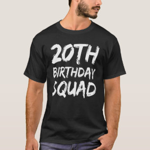 20th Happy Birthday Squad Party Bday Family Group T-Shirt