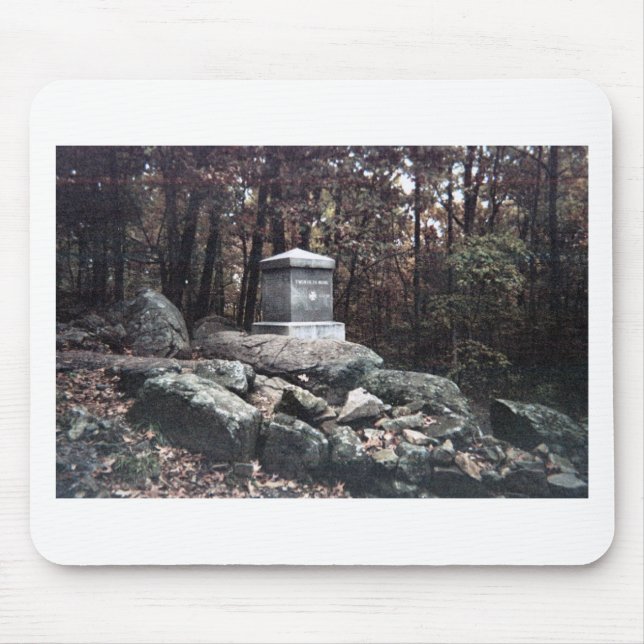 20th Maine Memorial on Little Round Top Gettysburg Mouse Mat (Front)
