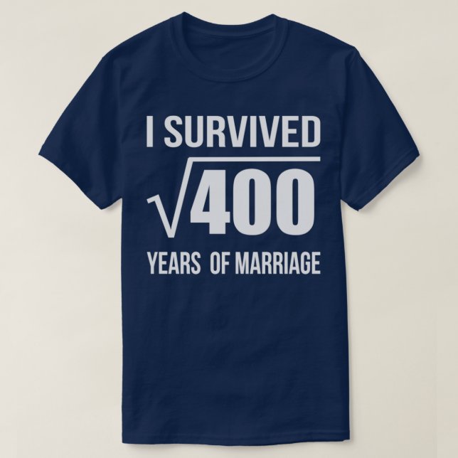 20th Marriage Anniversary Wedding Gift 20 years We T-Shirt (Design Front)