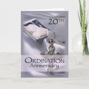 20th Ordination Anniversary Congratulations, Hosts Card