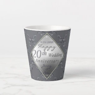 20th Platinum Emerald Anniversary  Latte Mug