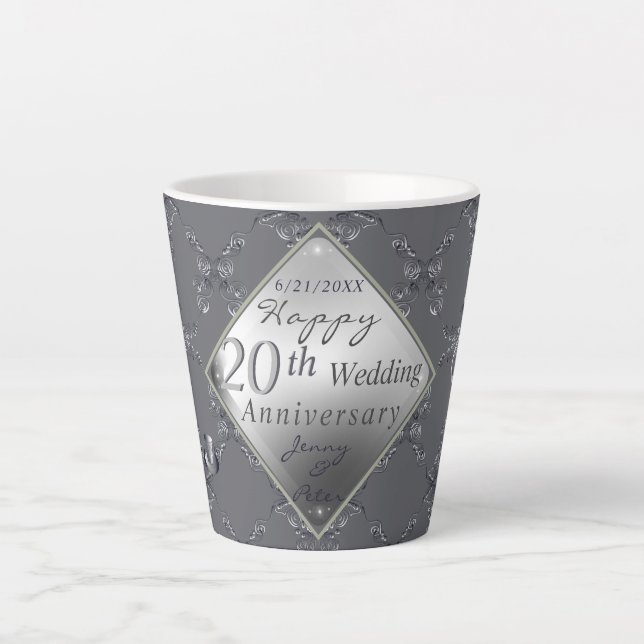 20th Platinum Emerald Anniversary  Latte Mug (Front)