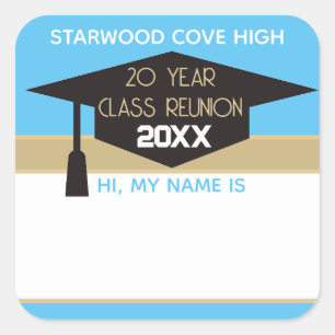 20TH Reunion! Custom class reunion name tag
