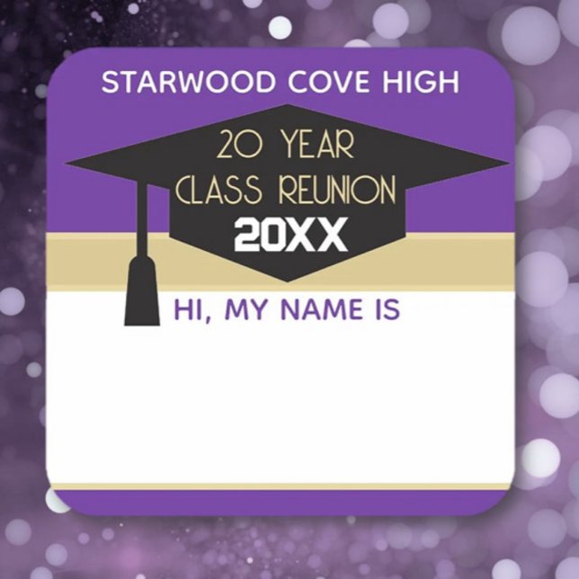 20TH Reunion! Custom class reunion name tag (Creator Uploaded)