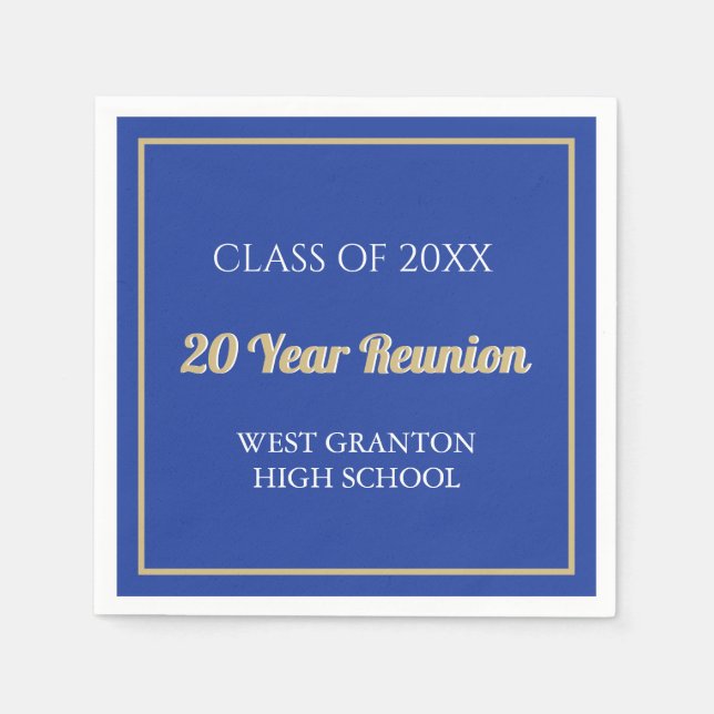 20th Reunion Fun! CUSTOM Reunion  Napkins (Front)
