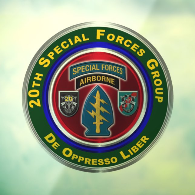 20th Special Forces Group (Airborne) Window Cling (Sheet 3)