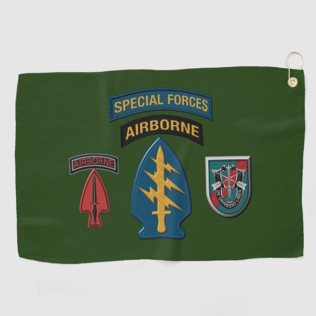 20th Special Forces Group Customised Design Golf Towel (Horizontal)