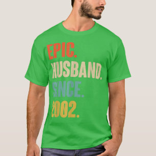 20th Wedding Aniversary Gift Him Epic Husband Sin T-Shirt