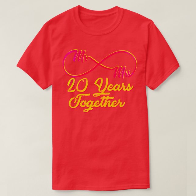 20th Wedding Anniversary 20 Years Of Marriage 2 T-Shirt (Design Front)