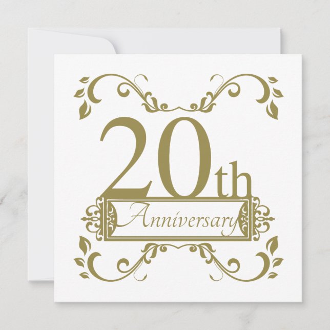 20th Wedding Anniversary Card (Front)