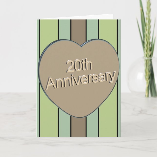 20th Wedding Anniversary Card (Front)