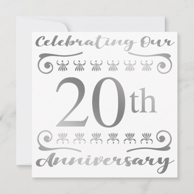 20th Wedding Anniversary Card (Front)