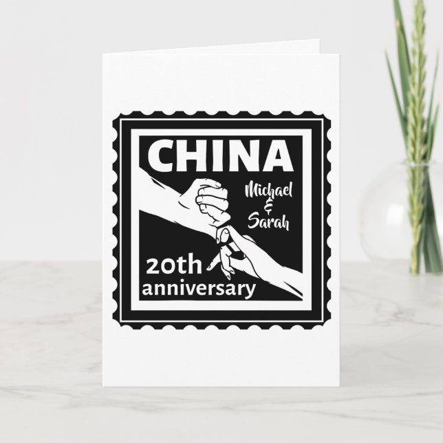 20th wedding anniversary China traditional Card (Front)