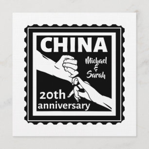 20th wedding anniversary China traditional Invitation