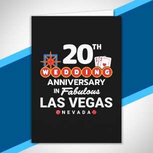 20th Wedding Anniversary Couples Las Vegas Trip Card