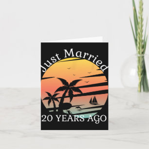 20th Wedding Anniversary Cruise Just Married 20 Ye Card
