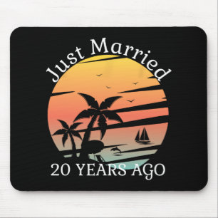 20th Wedding Anniversary Cruise Just Married 20 Ye Mouse Mat