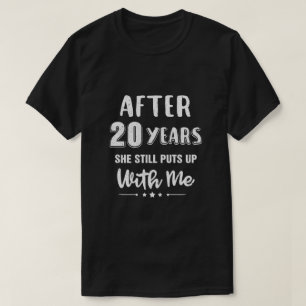 20Th Wedding Anniversary Funny Husband Gift T-Shirt