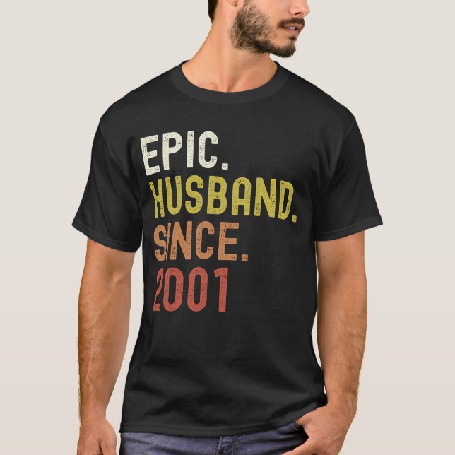20th Wedding Anniversary Gift  2001 T-Shirt (Front)