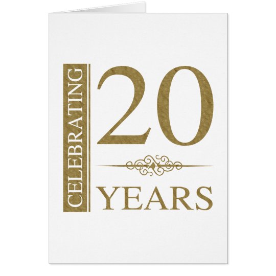 20th Wedding Anniversary Greeting Card Zazzle