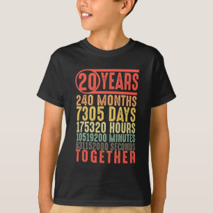 20th Wedding Anniversary Him Her Matching Couples T-Shirt