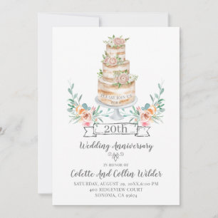 20th Wedding Anniversary  Invitation