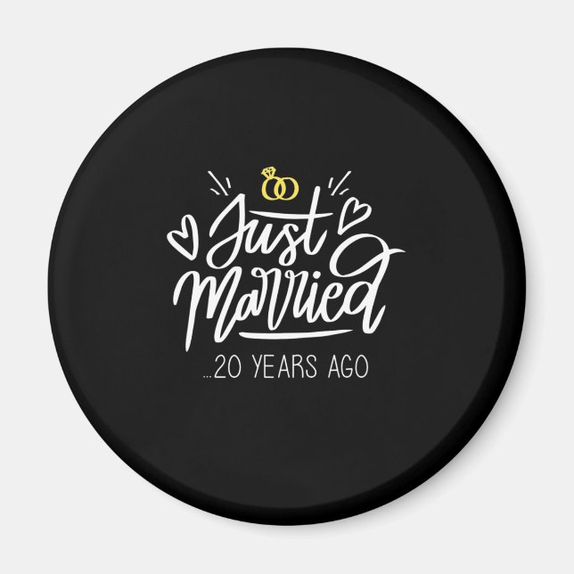 20th Wedding Anniversary Magnet (Front)
