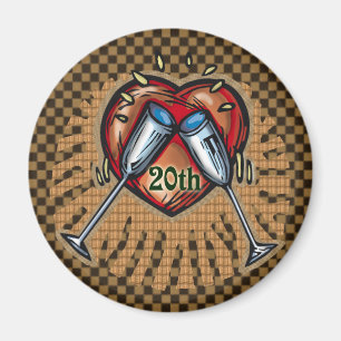 20th Wedding Anniversary Magnet