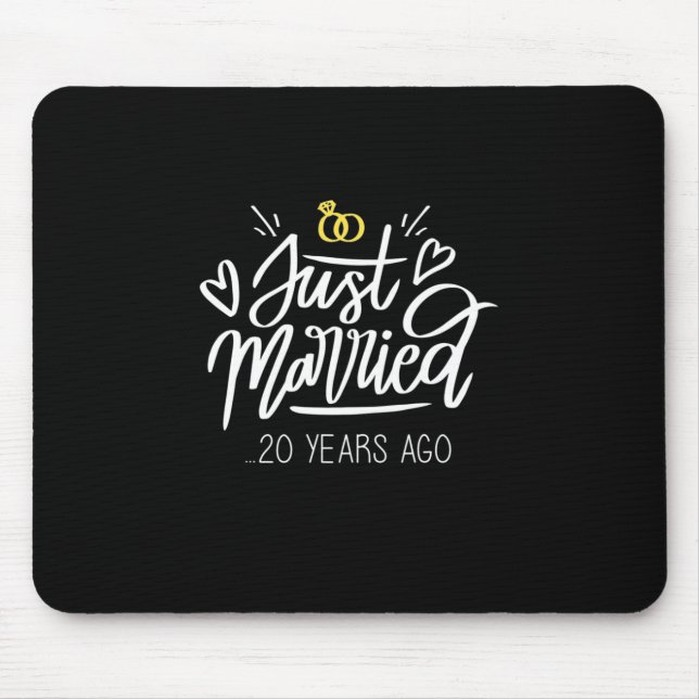 20th Wedding Anniversary Mouse Mat (Front)