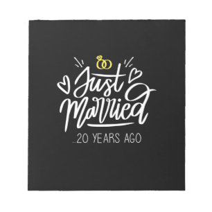 20th Wedding Anniversary Notepad