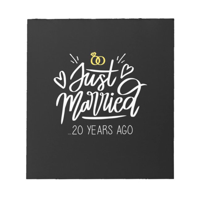 20th Wedding Anniversary Notepad (Front)