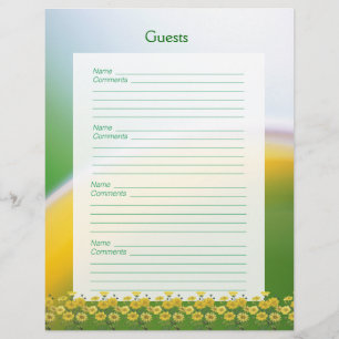 20th Wedding Anniversary Party Guest Book Pages
