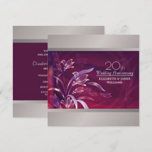 20th Wedding Anniversary Party Invitations