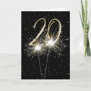 20th wedding anniversary sparklers card