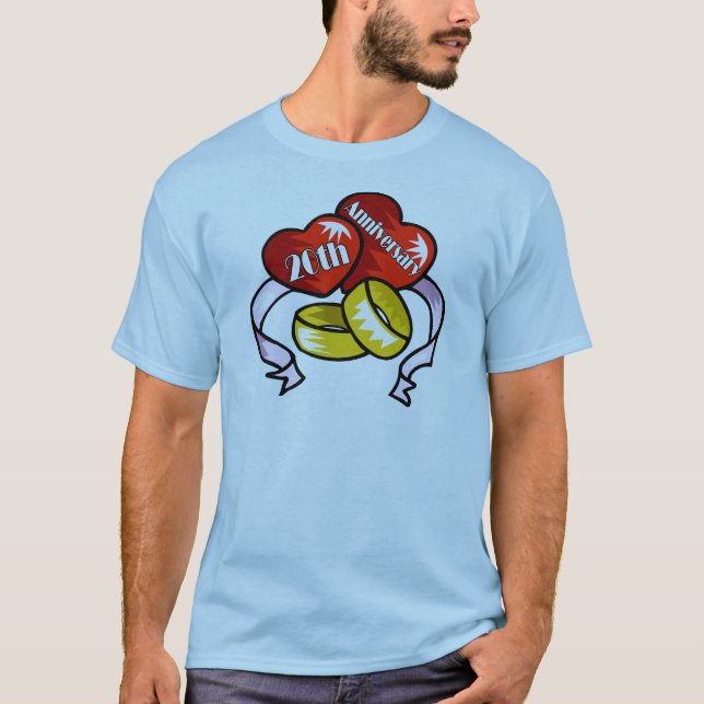 20th Wedding Anniversary T-Shirt (Front)