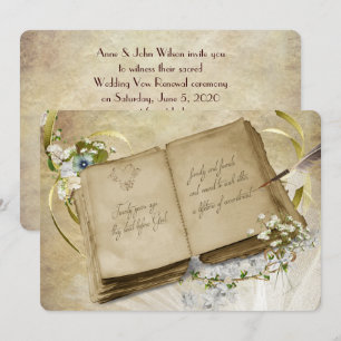 20th Wedding Anniversary Vintage Vow Renewal Invitation