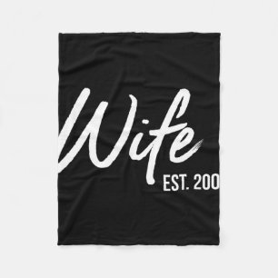 20th Wedding Anniversary Wife Est 2003 T-shirt.png Fleece Blanket