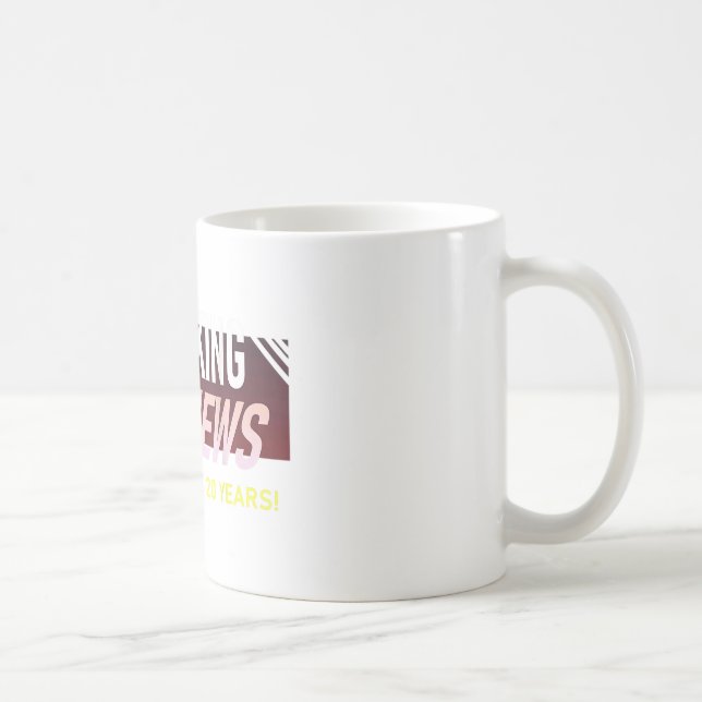 20th Work Anniversary 20 Years Career Milestone Em Coffee Mug (Right)