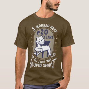 20th Work Anniversary 20 Years employee anniversar T-Shirt
