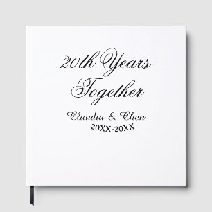 20th Years together anniversary name date year sim Guest Book