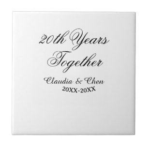 20th Years together anniversary name date year sim Tile