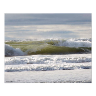 20X16 Storm Waves from Ocean Shores, WA Photo Print
