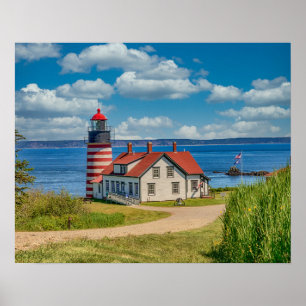 20x16 West Quoddy Head Lighthouse, Lubec, Maine Poster