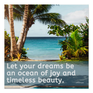 20x20  Ocean of Joy Quote Poster