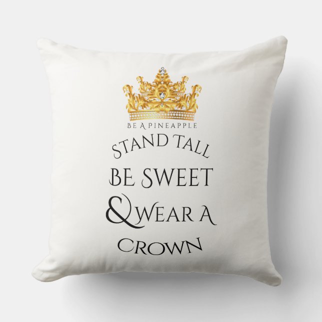 20x20 Pillow-Be A Pineapple Wear A Crown Cushion (Front)